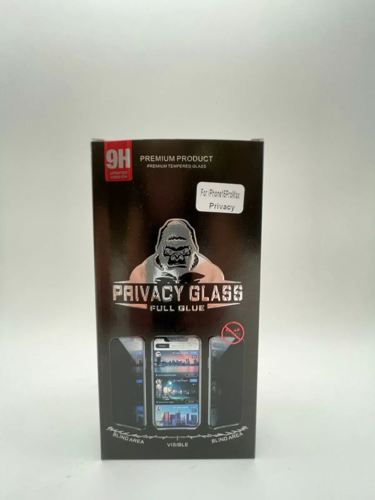 Privacy Glass for iPhone 15 Pro Max - Premium Tempered Glass - 10 Pieces - NEW