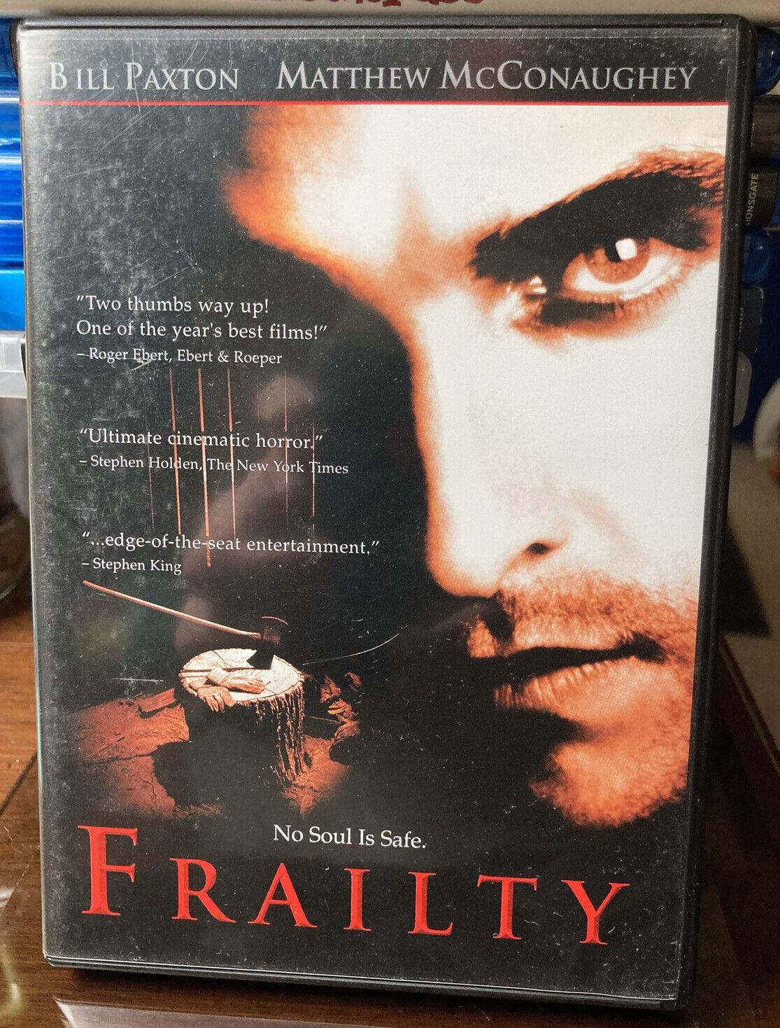 Frailty (Blu-ray, 2001) w/ Bill Paxton, Matthew McConaughey & Powers Boothe