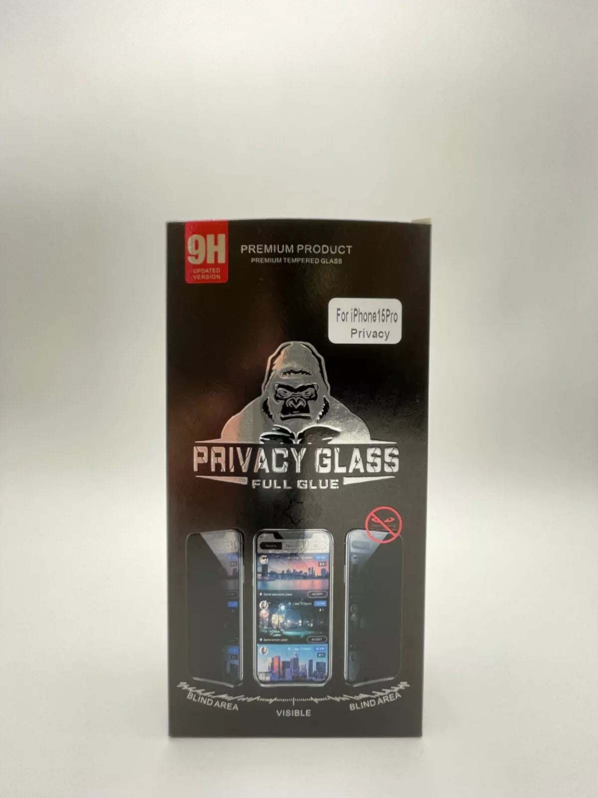 Privacy Glass for iPhone 15 Pro - Premium Tempered Glass - 10 Pieces - NEW