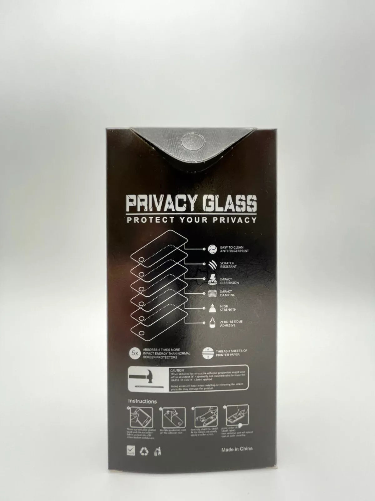 Privacy Glass for iPhone 15 Pro - Premium Tempered Glass - 10 Pieces - NEW