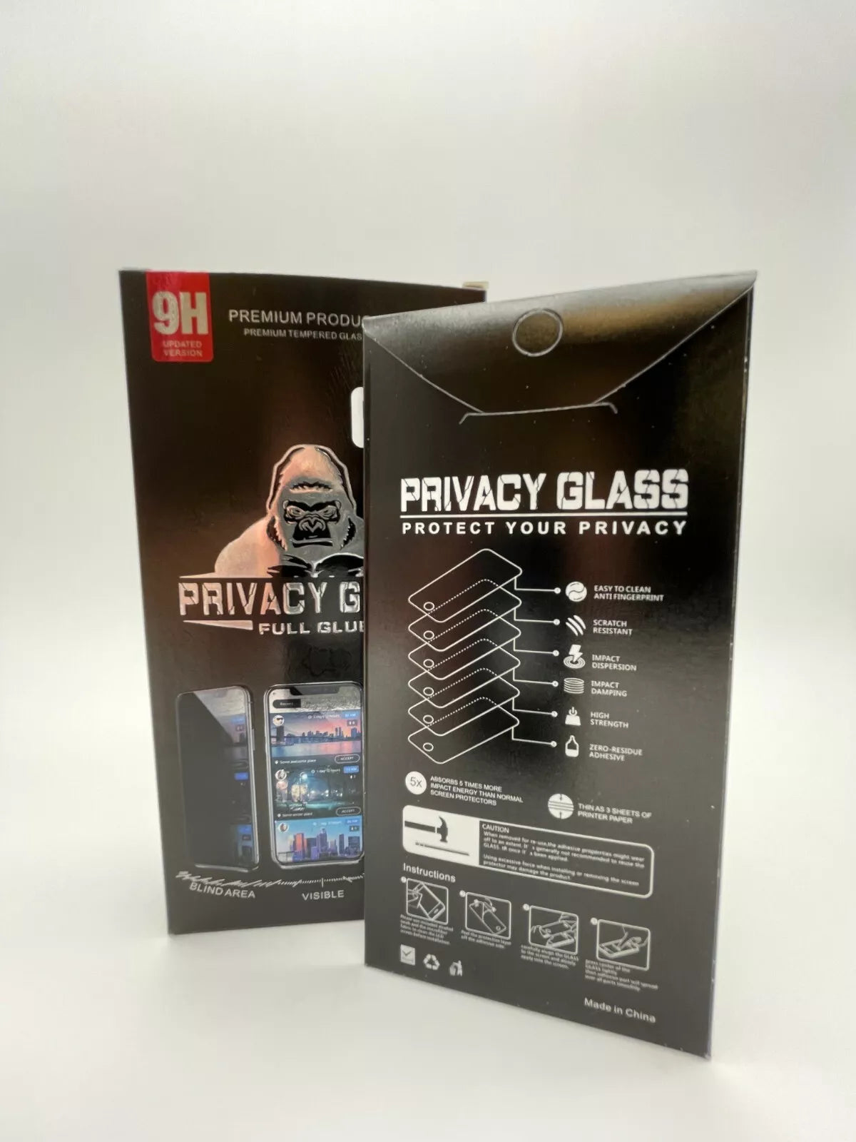 Privacy Glass for iPhone 15 Pro - Premium Tempered Glass - 10 Pieces - NEW