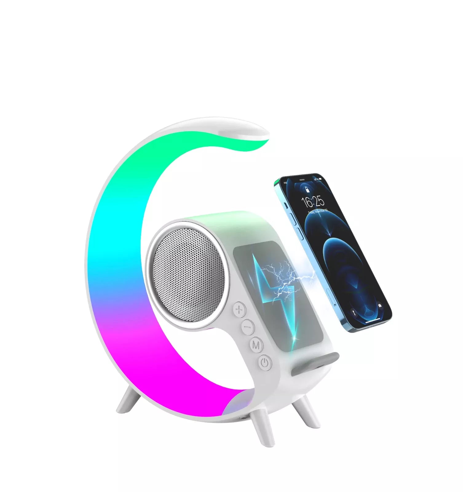 Moon Bay Bluetooth Audio Karaoke Machine Wireless Microphone Cell Charging Light