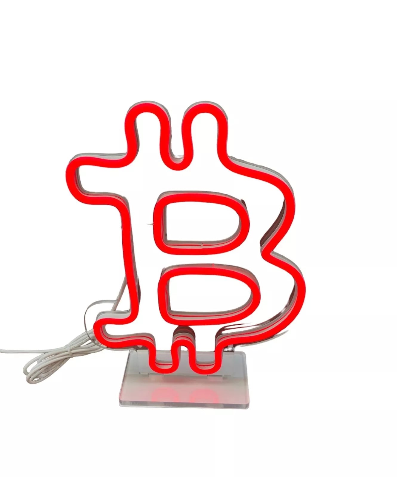 12" LED Bitcoin Neon Sign Light Bright Lamp Decor for Crypto Currency Traders