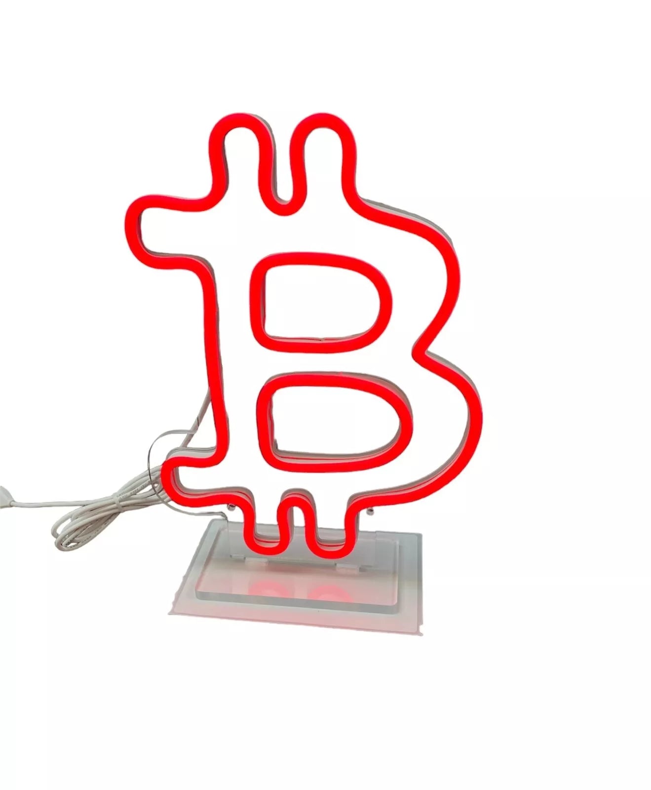 12" LED Bitcoin Neon Sign Light Bright Lamp Decor for Crypto Currency Traders