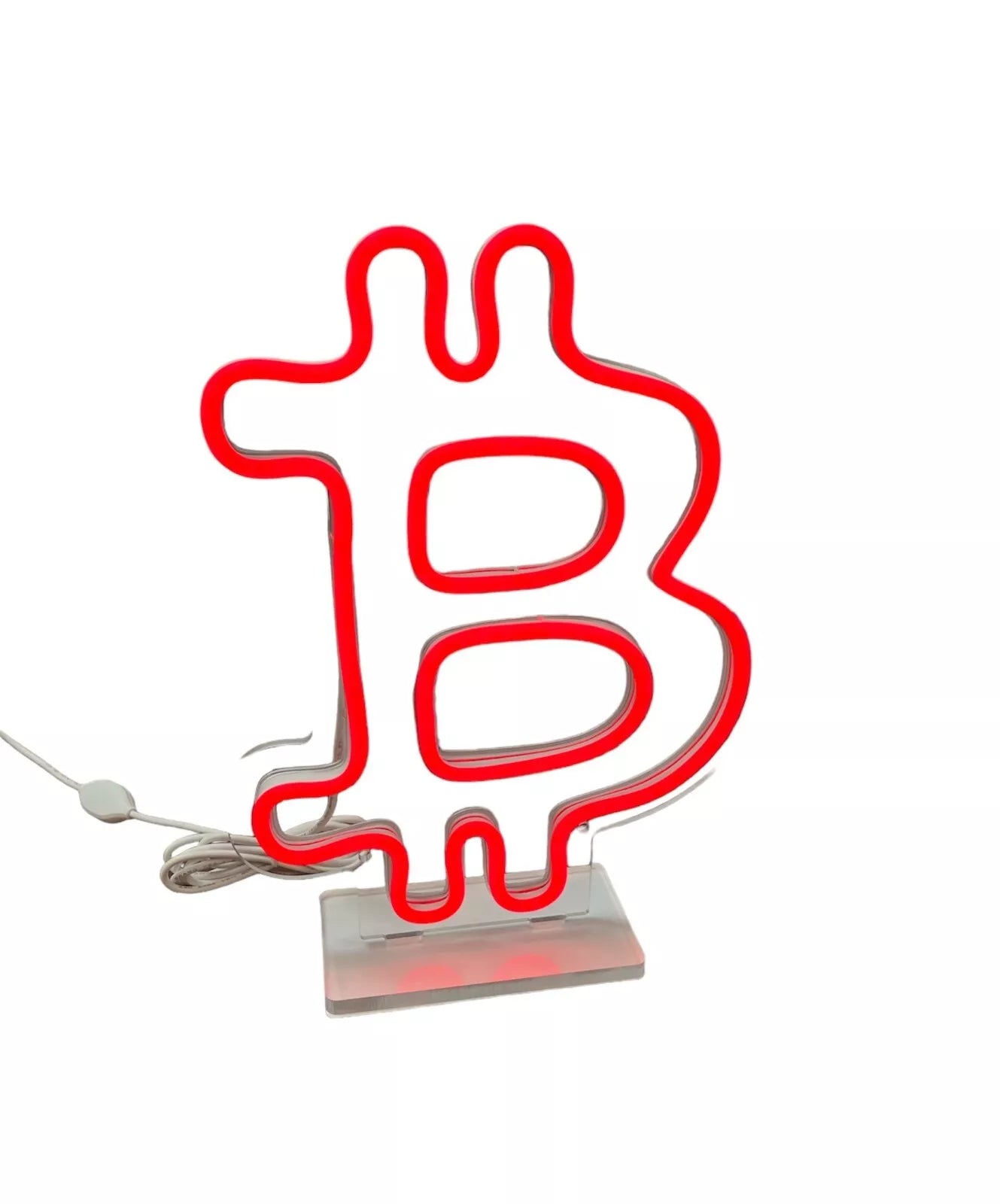 12" LED Bitcoin Neon Sign Light Bright Lamp Decor for Crypto Currency Traders