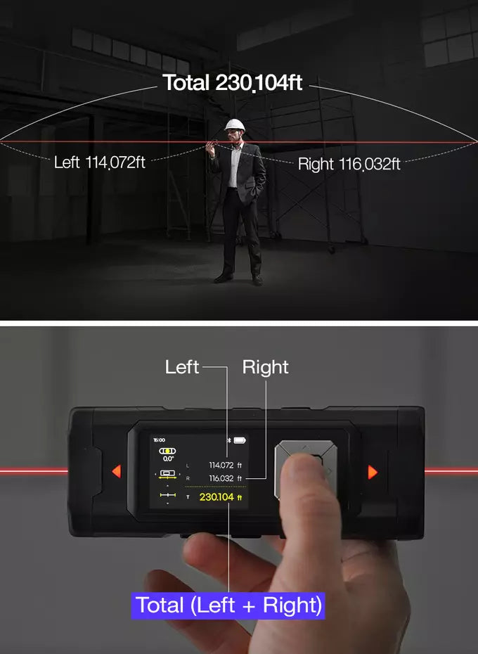 Magpie VH-80A Laser Distance Meter w/ Auto Calibration from Kickstarter, Black