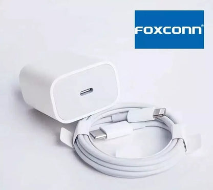 20 COUNT Foxconn 18W Wall Cubes/Brick &Type-C to 8-Pin Connector for iPhones New