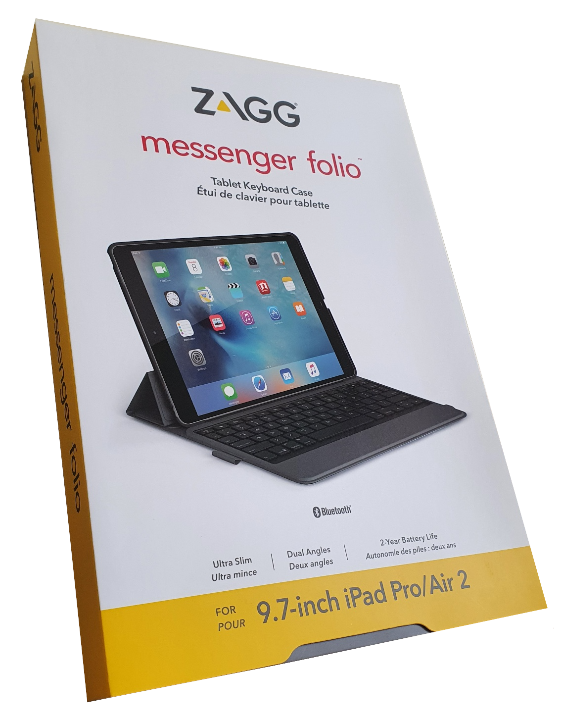 Zagg ID8BSF-BB0 Folio Keyboard Case for Apple iPad Air, Air 2, and iPad Pro 9.7"