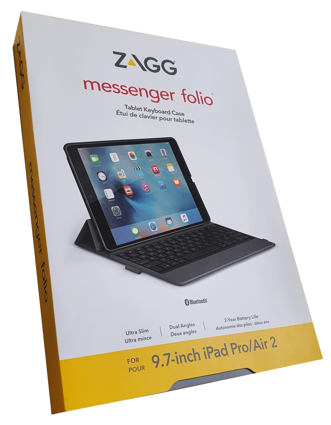 Zagg ID8BSF-BB0 Folio Keyboard Case for Apple iPad Air, Air 2, and iPad Pro 9.7"