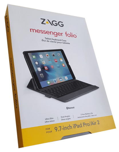 Zagg ID8BSF-BB0 Folio Keyboard Case for Apple iPad Air, Air 2, and iPad Pro 9.7"
