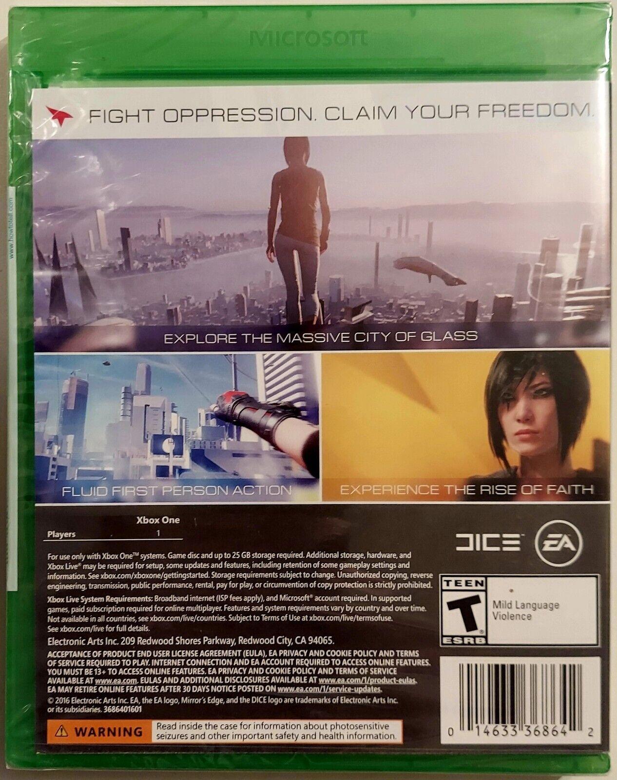 BRAND NEW SEALED! Mirror's Edge: Catalyst - Xbox One/XB1