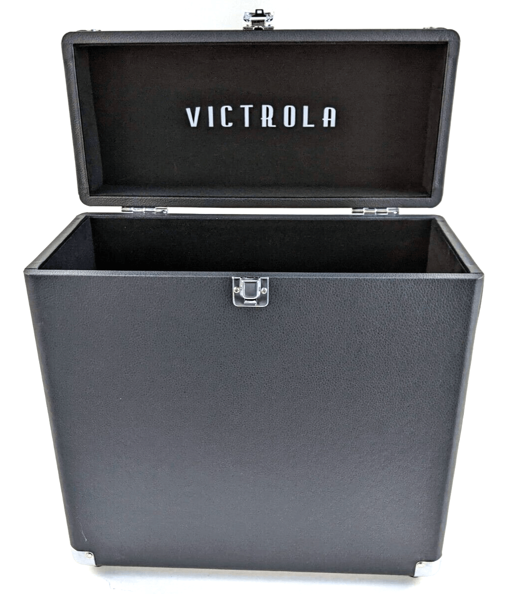 Victrola VSC-20-BK-SDF Vinyl Record Storage Carrying Case for 30 Records - Black