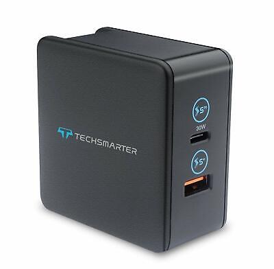 Techsmarter S-TR-134 Dual USB C PD Fast Charging Wall Charger 48W - NEW