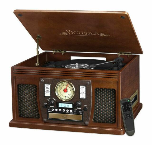 Victrola Navigator VTA-600B-ESP 8-in-1 Nostalgic Record Player w/ Turntable