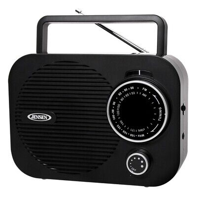 JENSEN Portable AM/FM Radio - Black-MR-550-BK (Excellent Condition)
