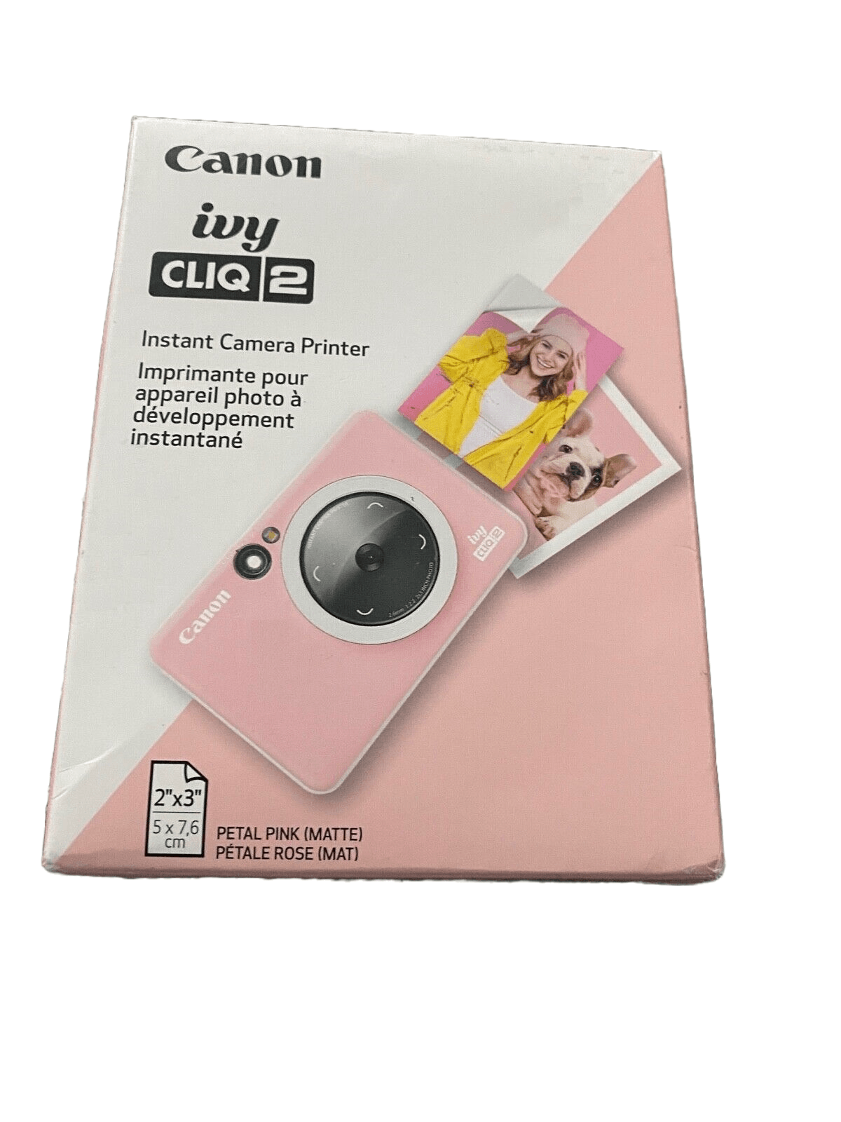 Canon Ivy CLIQ2 5MP Instant Film Camera Printer, Petal Pink (4520C001)