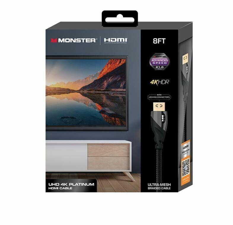 Monster UHD 4K Platinum HDR HDMI Cable (8 Feet) MHV1-1003-US