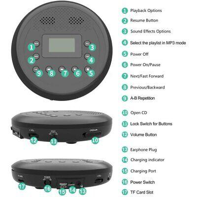 Monodeal Portable Rechargeable CD Player with Speakers