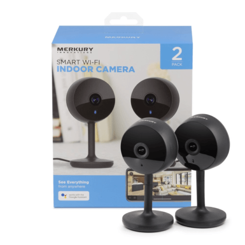 Merkury Innovations MI-CW217-101WW 1080P HD Smart Wi-Fi Security Camera (2-Pack)