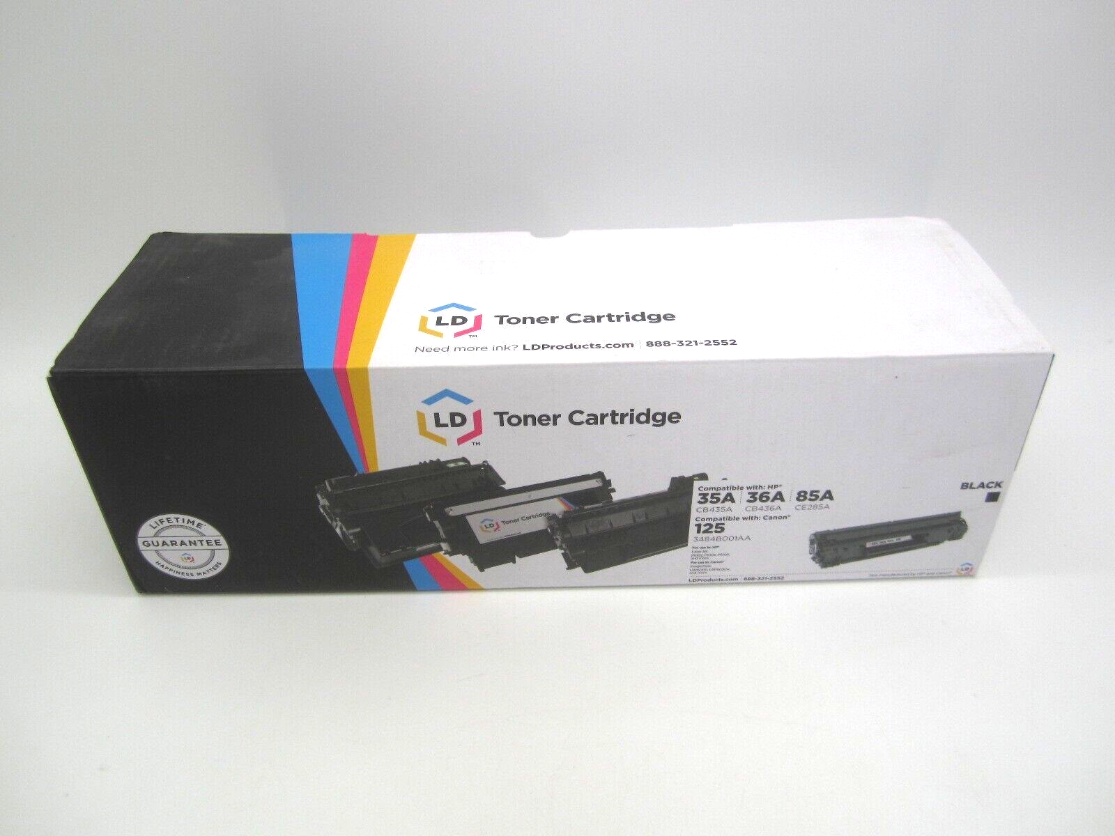 LD Products Toner Cartridge (Black) Compatible w/ 35a 36a 85a - Canon 125