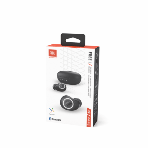 JBL Free II JBLFREEIITWSBLKAM In-Ear Bluetooth Truly Wireless Headphones - Black