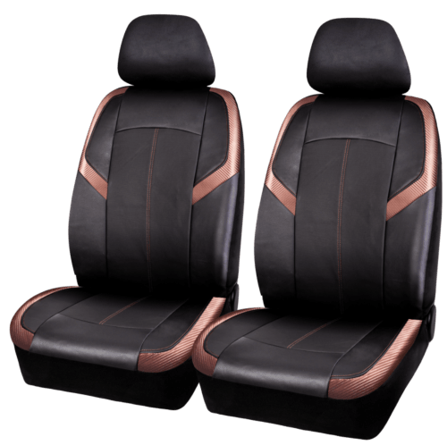 Auto Drive 2Pcs Carbon Fiber High Back Seat Covers, Universal Fit