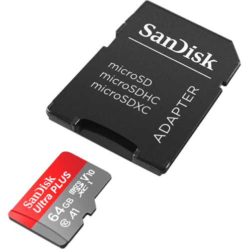 SanDisk Ultra Plus 64GB micro SDXC UHS-I Card w/ Adapter