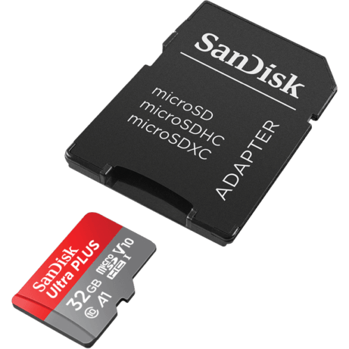 SanDisk Ultra Plus 32GB Micro SDHC UHS-I Card w/ Adapter