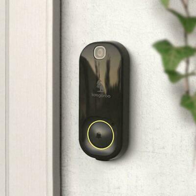 Kangaroo A0008 Doorbell Camera + Chime, Black Monitor from your Phone w/ the App