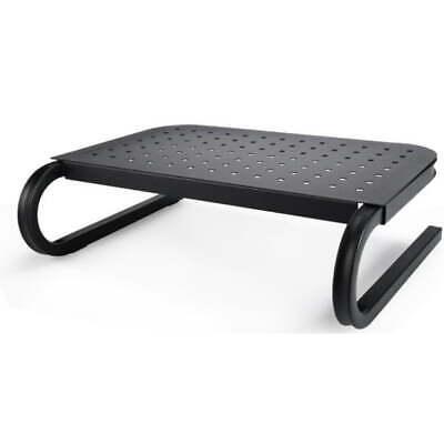 Onn Metal Ventilated Monitor / Laptop Stand, Black, Up to 80 lbs