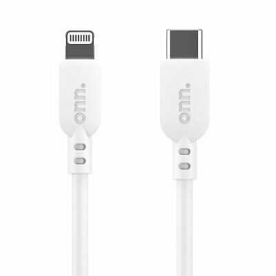 Onn Wiawht100012802 6' Lightning to USB-C Cable (MFI Certified), White
