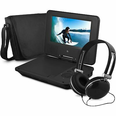 Ematic 7" Portable DVD Player w/ Headphones & Carrying Case, Black