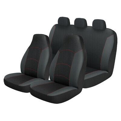 AutoDrive 3-Pack Front & Rear Seat Covers Fits Front Seats w/ & w/out Headrests