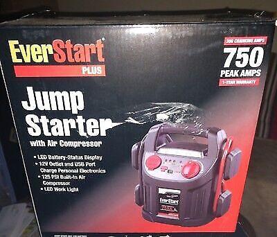 EverStart Plus 554338126 Jump Starter w/ Air Compressor 750 Peak Amps