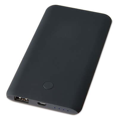 Onn. 5000 MAh 1x Charge Slim Portable Battery, Black