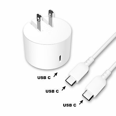 Onn. USB-C to USB-C Wall Charging Kit with 18W Power Delivery, White