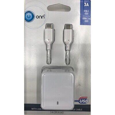 Onn ONB18WI501 3ft C-C Cable Wall Charger GB - Raastadeals