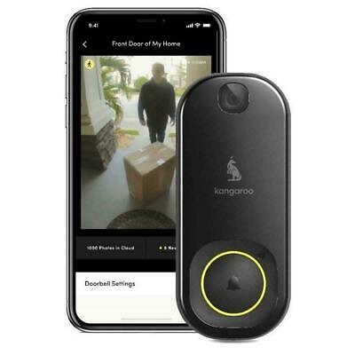 Kangaroo Doorbell Camera & Chime, Black Monitor w/ Phone App - No Accessories