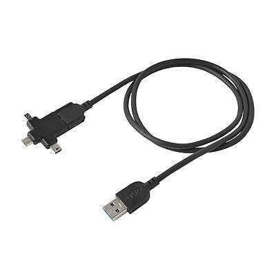 Onn USB Multi-Connector Cable with USB-C, Micro-USB, Mini-USB and Mini-B