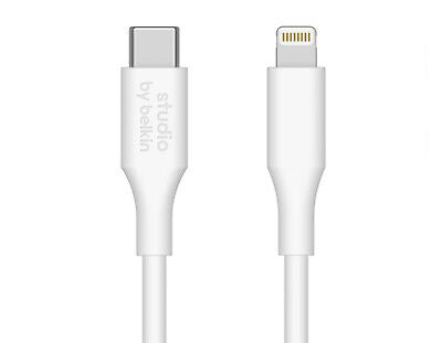 Belkin F8J240bt05-WHT USB-C to Lightning (MFI Certified) Cable 5' White