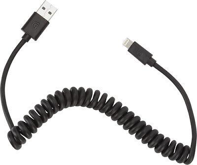 Griffin Technology 4' USB-to-Lightning Coiled Cable (MFI Certified), Black