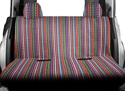 AutoDrive AD081711B-1 Easy Install Multicolored Striped Bench Seat Cover MISSING