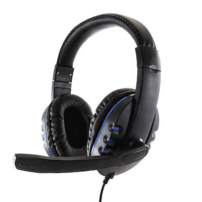 GameFitz Wired Stereo Gaming Headset for PlayStation, Black - Lightweight