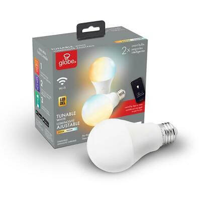 Smart 2pk 60W Equivalent LED Wi-Fi Enabled Voice Activated A19 E26 Light Bulb