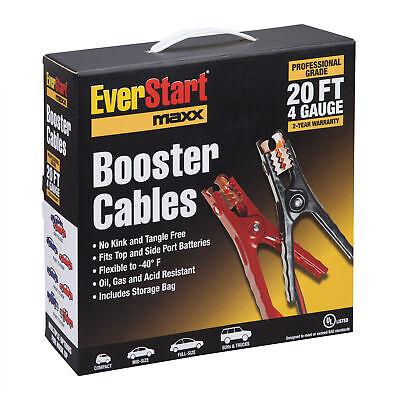 EverStart WMBC1606B Booster Cables Heavy Duty 16Ft 6 Gauge