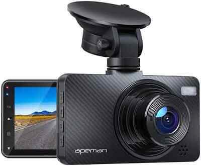 Apeman 1080P FHD Dash Camera, 3" Large LCD Screen Wide Angle Night Vision - READ