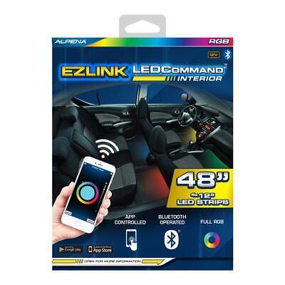 Alpena 77295 LED Command Interior Ezlink Bluetooth RGB Light Strip Kit 48"