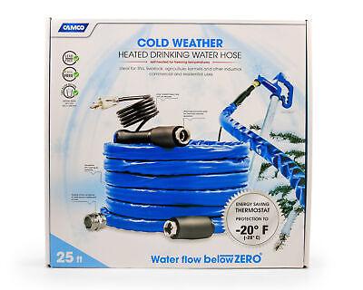 Camco 25' Cold Weather Heated Drinking Water Hose for Below Zero, Lead/BPA Free