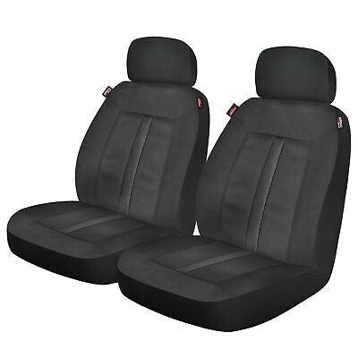 Genuine Dickies 43261WDI 2 Piece Premium Luxury Car Seat Covers, Black