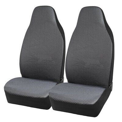 AutoDrive AD081703GR 2PC Seat Covers Fits Most Bucket Seats Grey, Universal Fit
